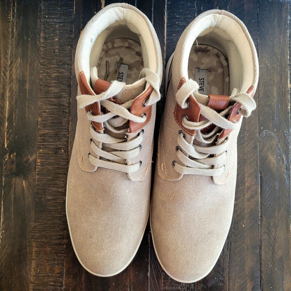 Steve Madden Kenya Lace-Up Casual Shoes Men’s Size 9 Tan Brown Low Top